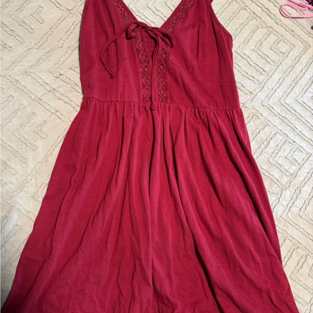 Roxy Deep Red Midi Dress